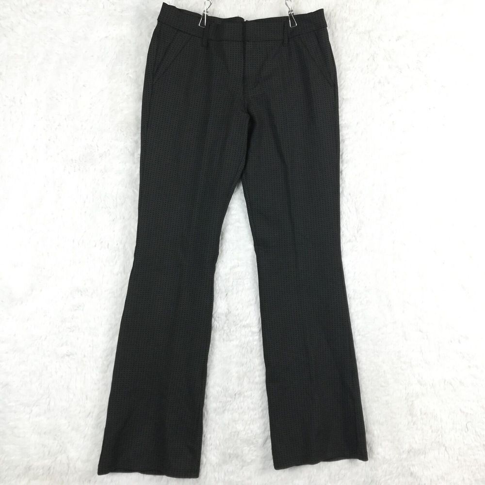 Kut From The Kloth Womens Pants Trouser Boot Cut Black Diamond Geometric Print 6